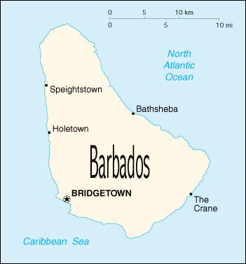 Mapa de Barbados